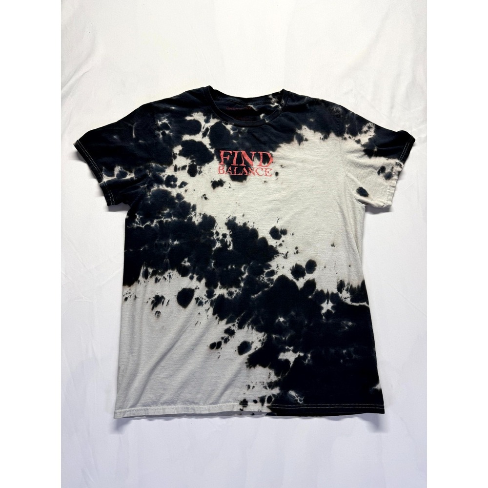 Chemistry T-Shirt Mens Large Black‎ Tie Dye Find Balance Good Vibes Only Graphic